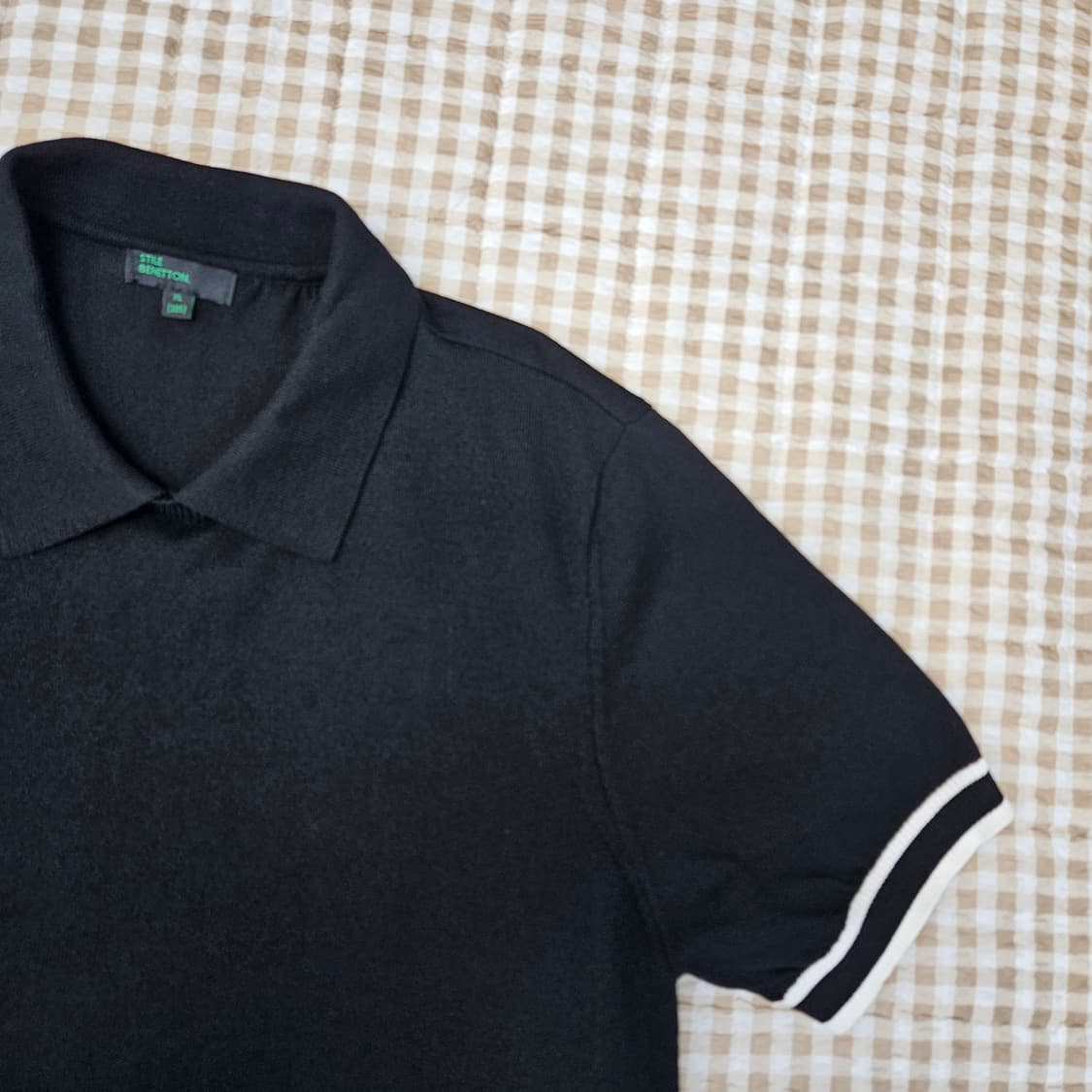 베네통 반소매 니트 카라티 남자100 상품이미지3