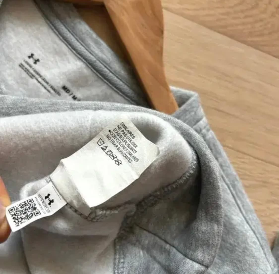 언더아머 M 100 맨투맨 기모 FW 티셔츠 그레이 포켓 상품이미지6