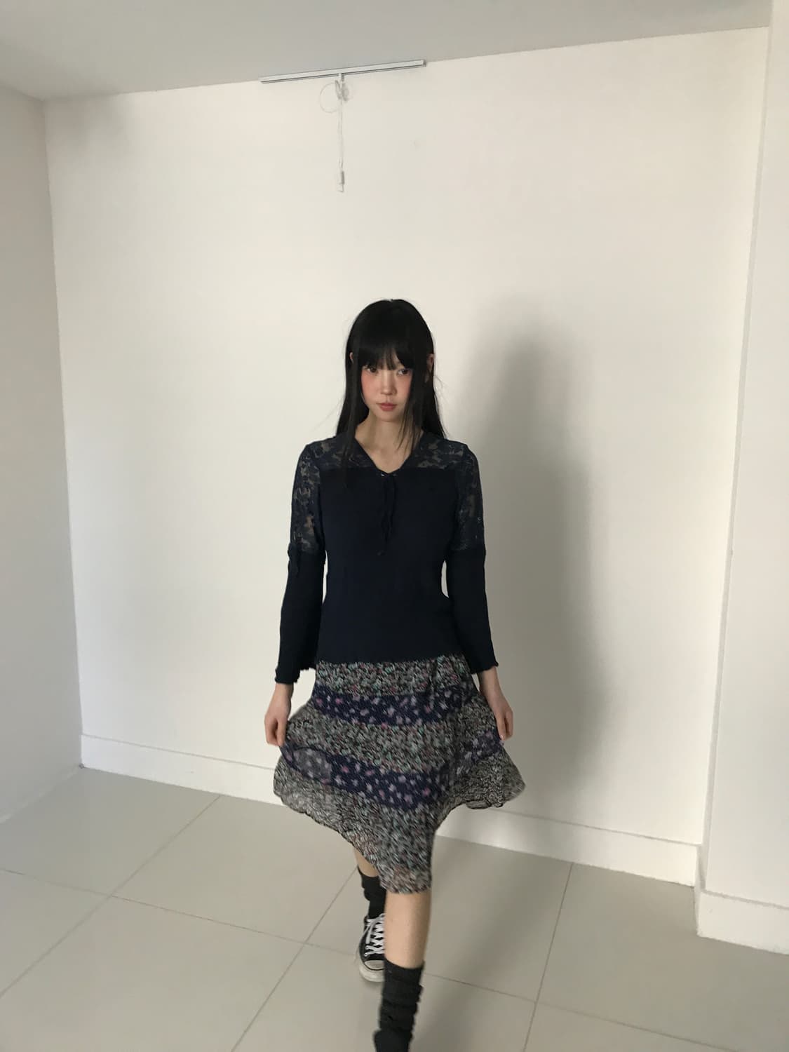 Floral midi skirt 상품이미지3