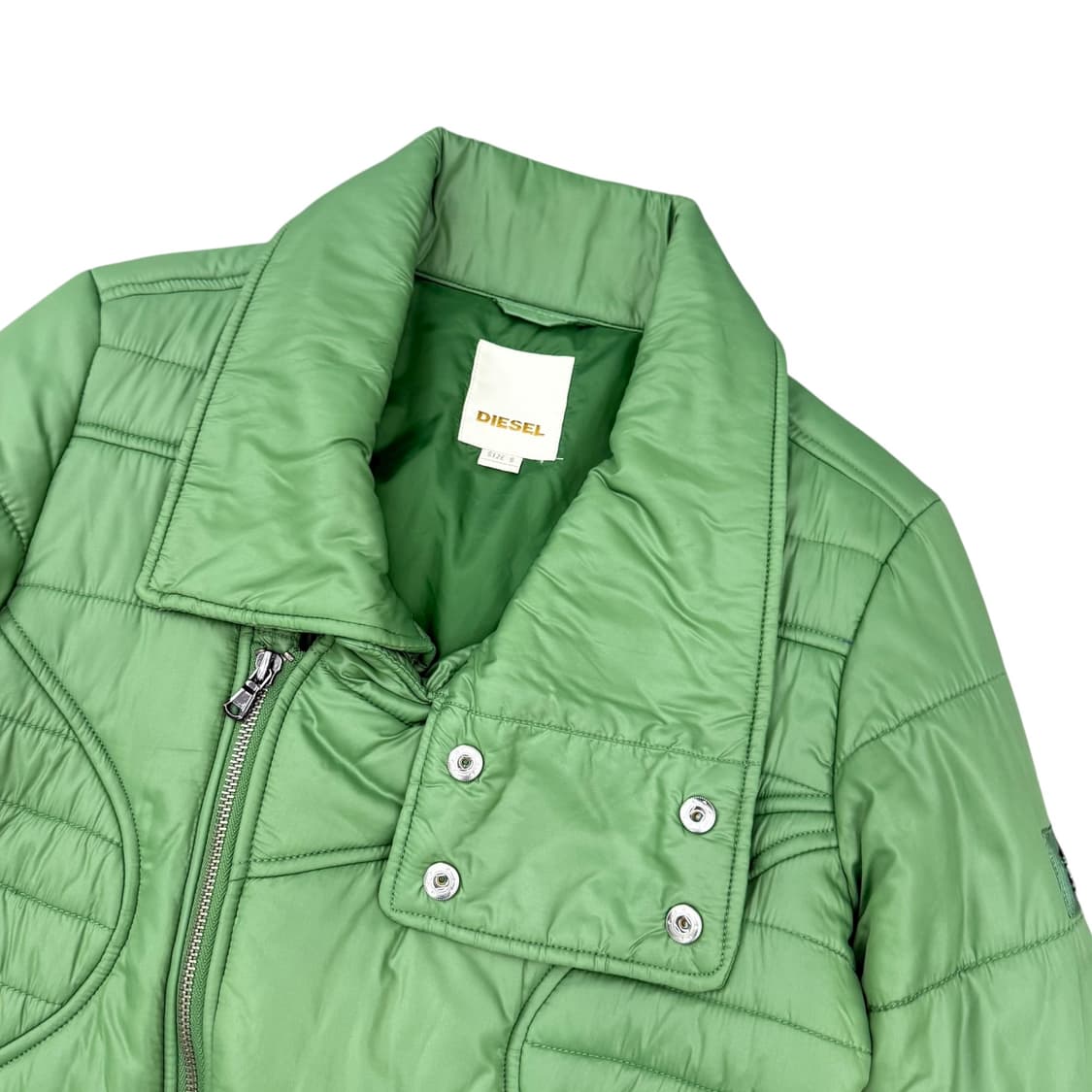 디젤 빈티지 바이커 하이넥 경량패딩 상품이미지4