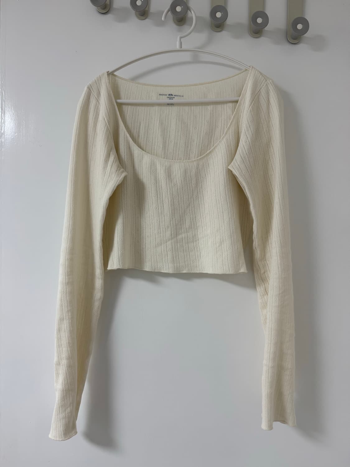 브랜디멜빌 리브드 아일렛 크롭 탑 상품이미지2