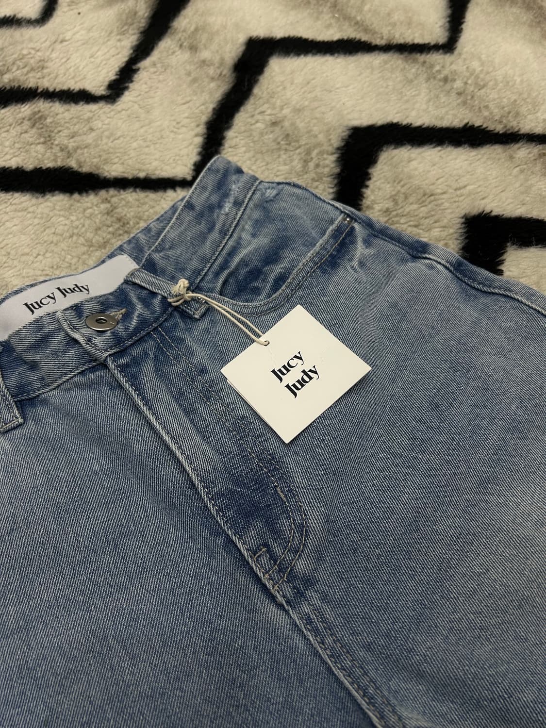 [26]쥬시쥬디 데미지 스트레이트 데님 팬츠/인디고 상품이미지1