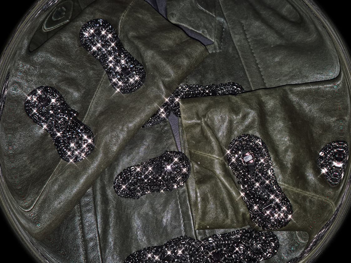 Vintage Napoleon Metal chain jewel leath 상품이미지2