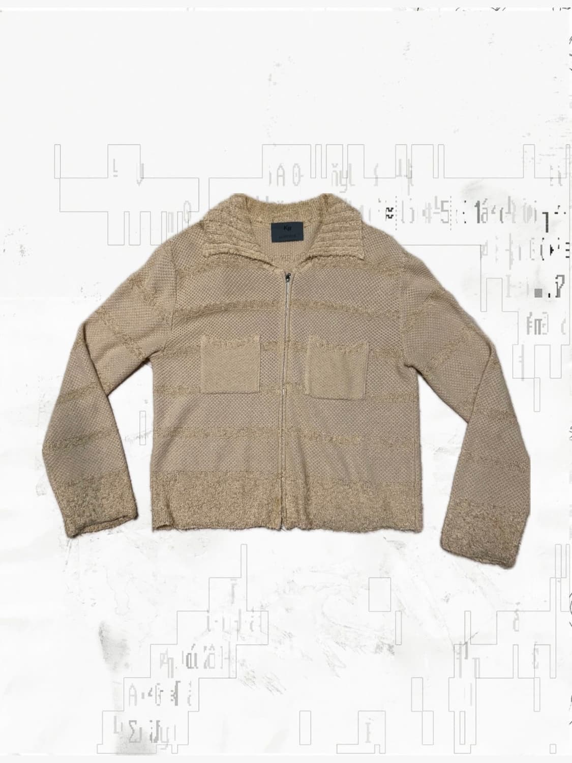 Textured Pocket Knit Zip-Up 상품이미지1