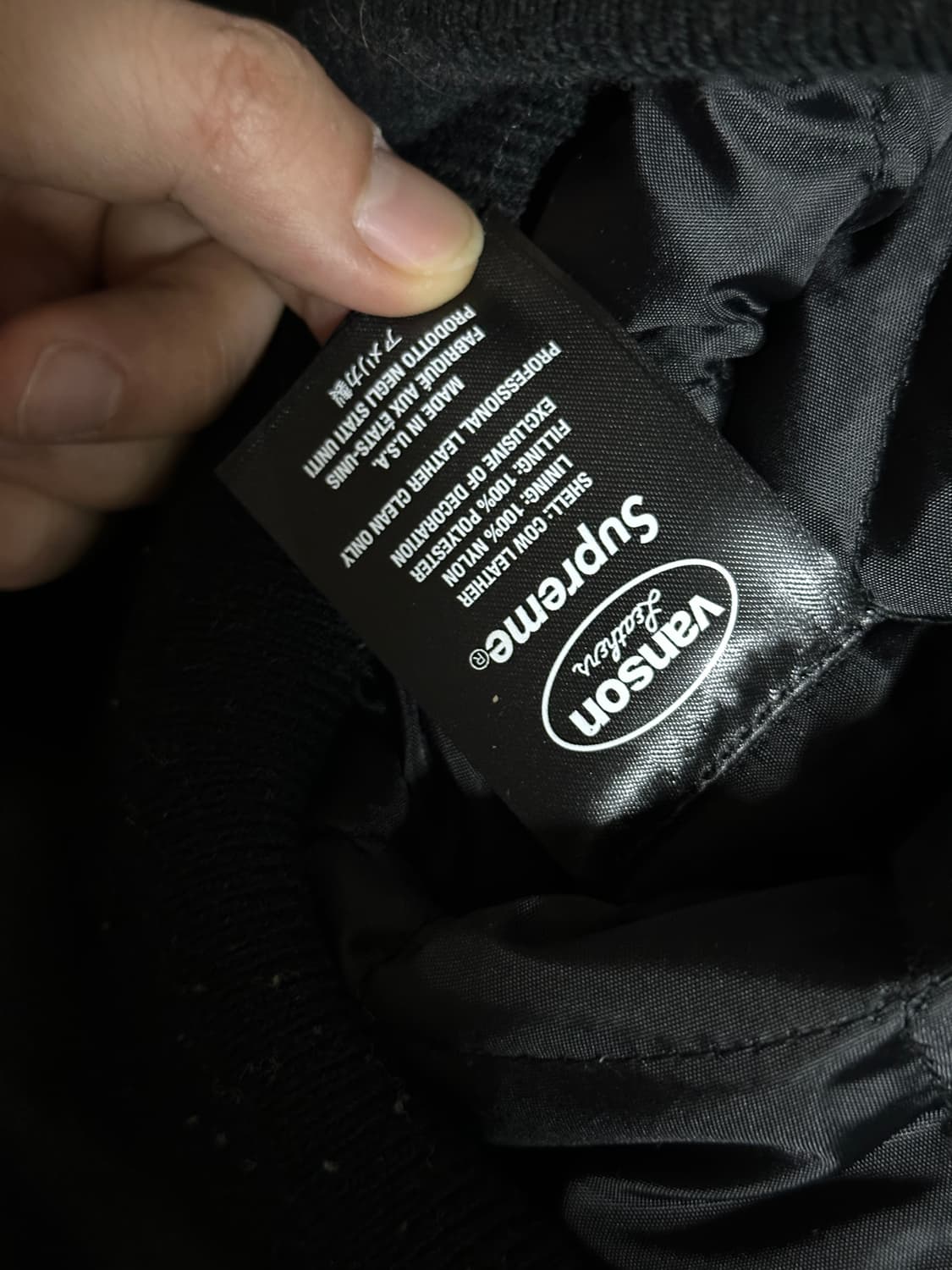 24FW 슈프림 밴슨 워크 레더 자켓 블랙 상품이미지3