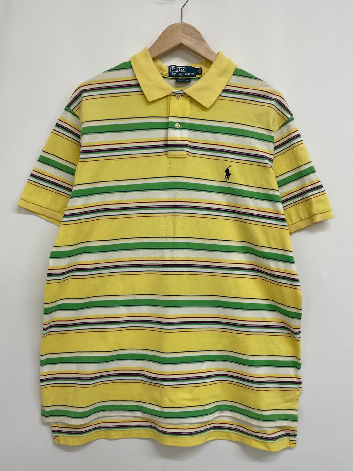 [폴로] 옐로우 스트라이프 반팔 PK티 상품이미지1