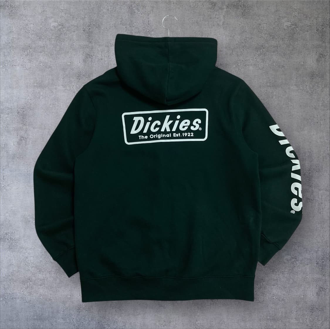 디키즈 스펠아웃 빅로고 그린 컬러 후드 집업 상품이미지2