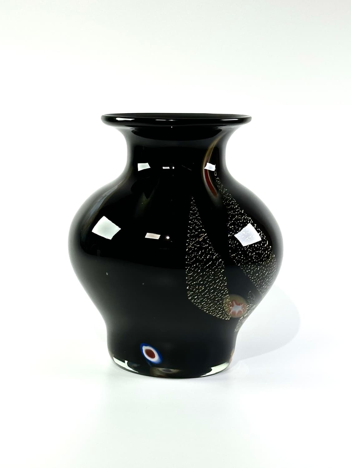 일본 빈티지 카메이 아트글라스 금박 화병 상품이미지5