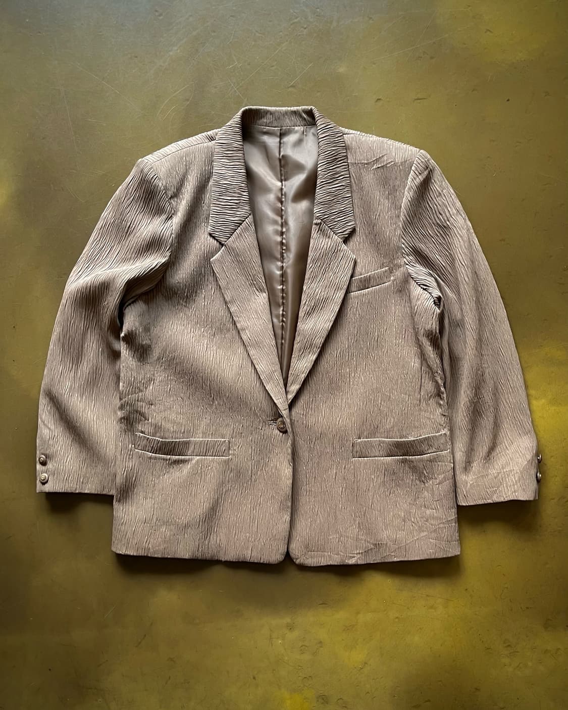 1980-90s Kasaki Japan Old Pleats Blazer 상품이미지5