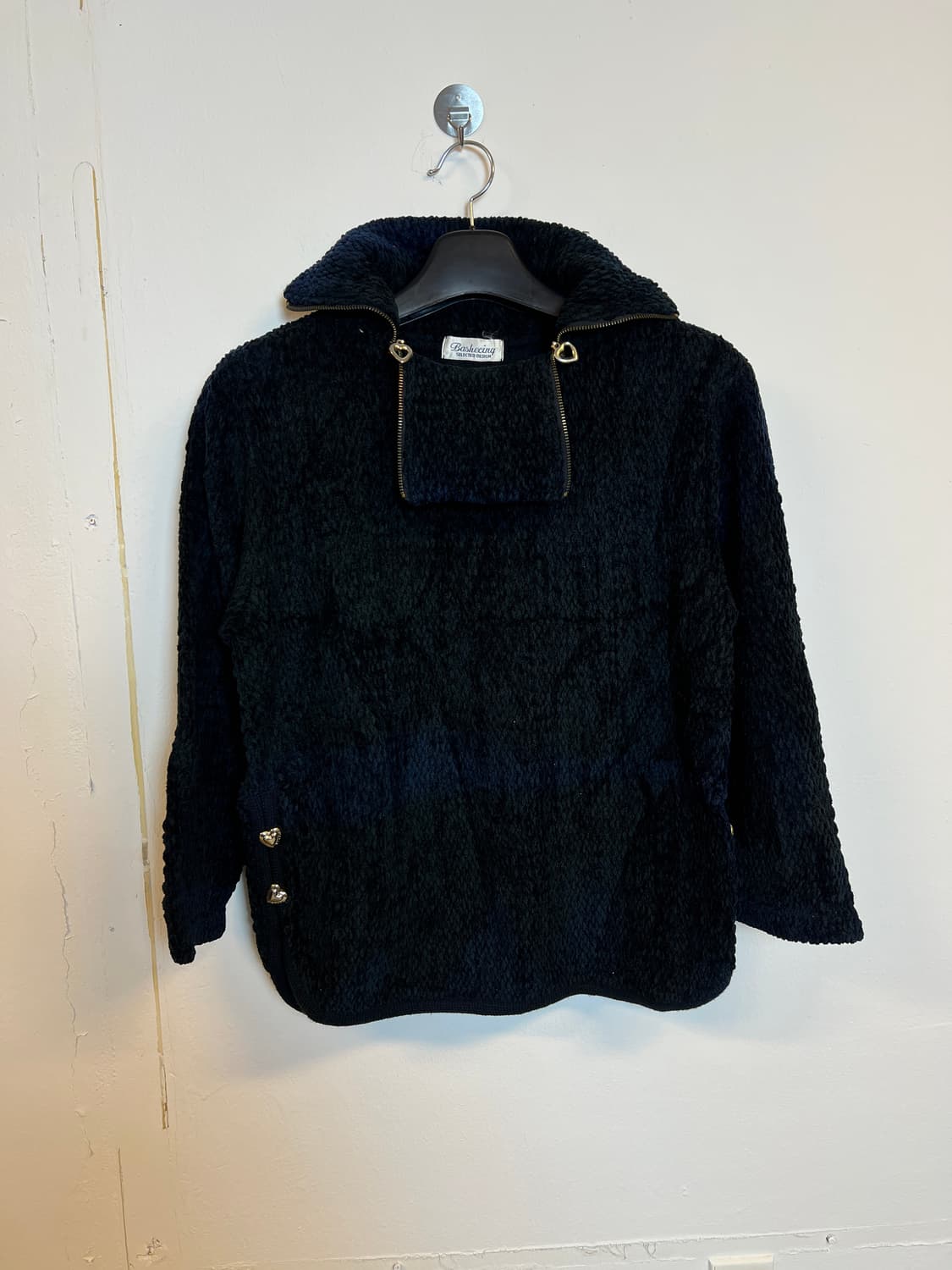 T083 JPN 모리/러블리/펑크/Y2K 블랙 니트 탑 M 상품이미지2