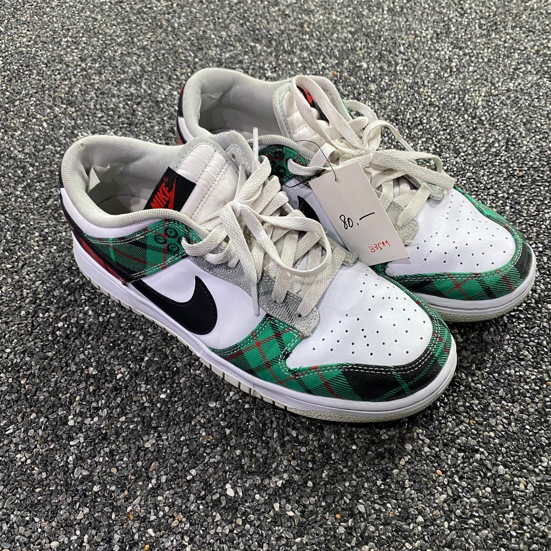 나이키 덩크 로우 타탄 플래드 화이트 앤 블랙  B3577  상품이미지2