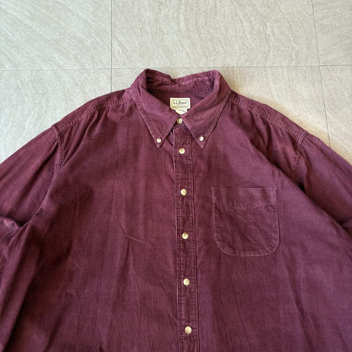 L.L.bean 정품 엘엘빈 버건디 코듀로이 긴팔 셔츠 상품이미지3