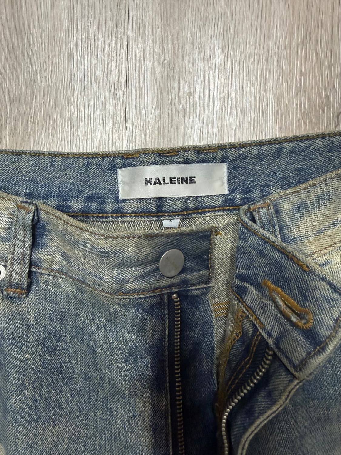 알렌느 워싱 데님팬츠 2사이즈 상품이미지3