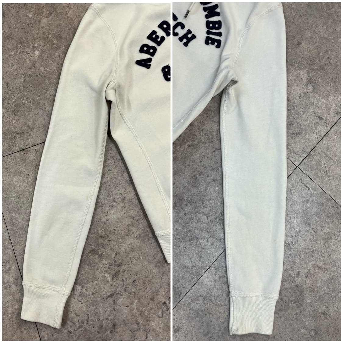 아베크롬비 기모 후드집업 화이트 M #csz2670  상품이미지7