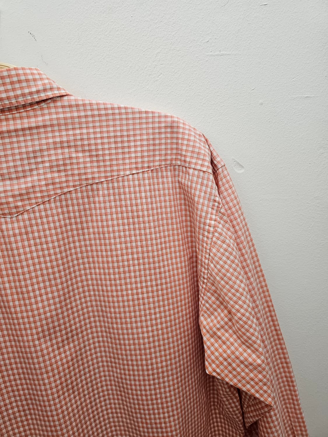 90's Ralph Lauren Chaps 보이스카웃라벨 오렌지 체크셔츠 상품이미지6