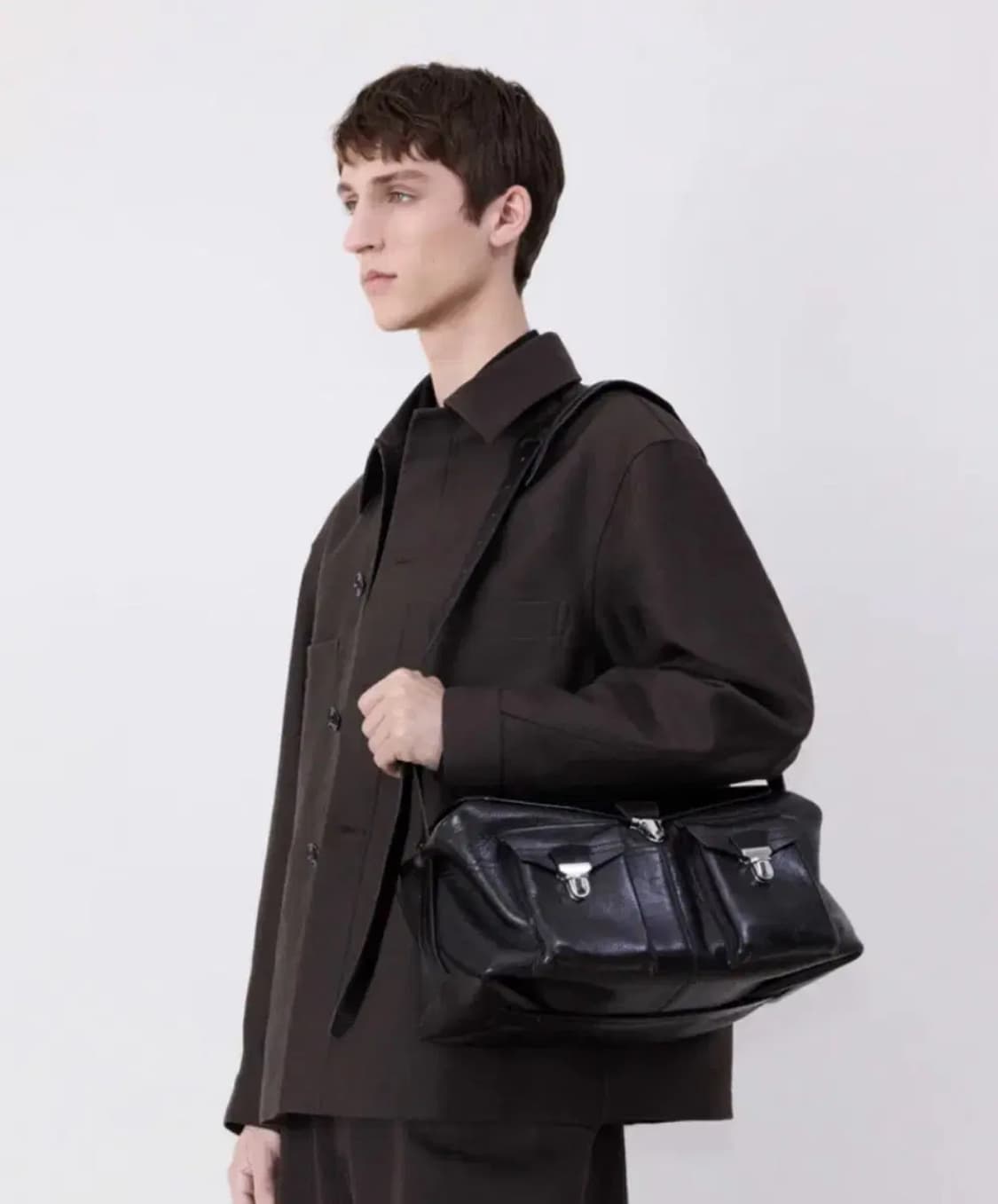 [새상품] 르메르 Lemaire 위크 엔드 위켄드 기어백 에스프레소 라지 상품이미지2