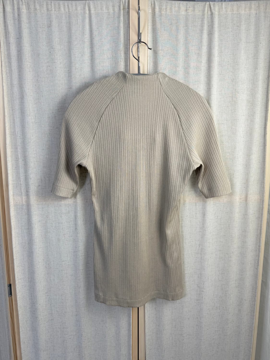 LA-BREA 스퀘어넥 골지 니트 반팔탑 상품이미지6