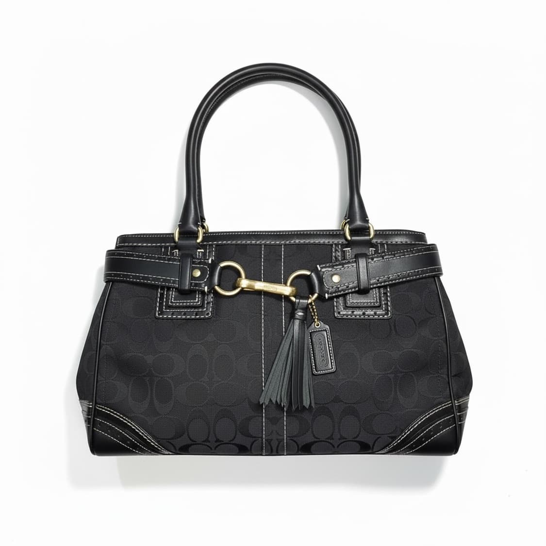 Coach 시그니처 레더 토트백 블랙 (클래식 시티 빈티지) 상품이미지1