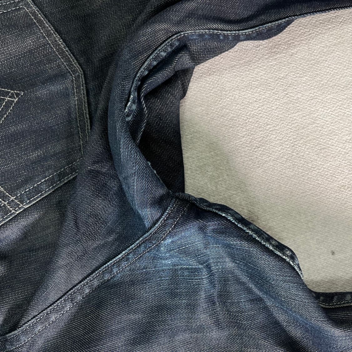 34 리바이스 504 흑청 데님 팬츠 상품이미지7