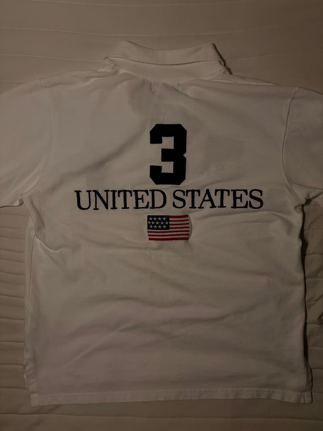 폴로 빅포니 성조기 USA 카라티🇺🇸 화이트 상품이미지2