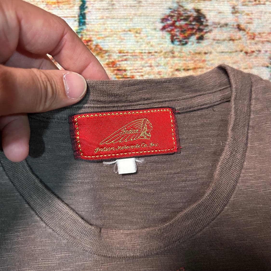 [S] 인디언 모터사이클 자수 패턴 반팔 상품이미지4