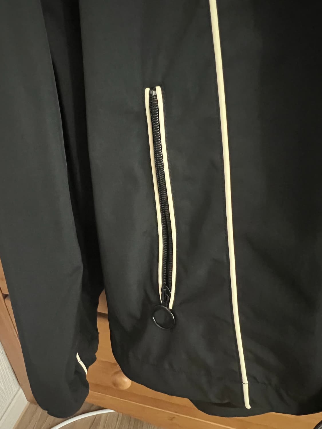 디젤 J-하이브스 콘트라스트 파이핑 윈드브레이커 블랙 L 상품이미지4