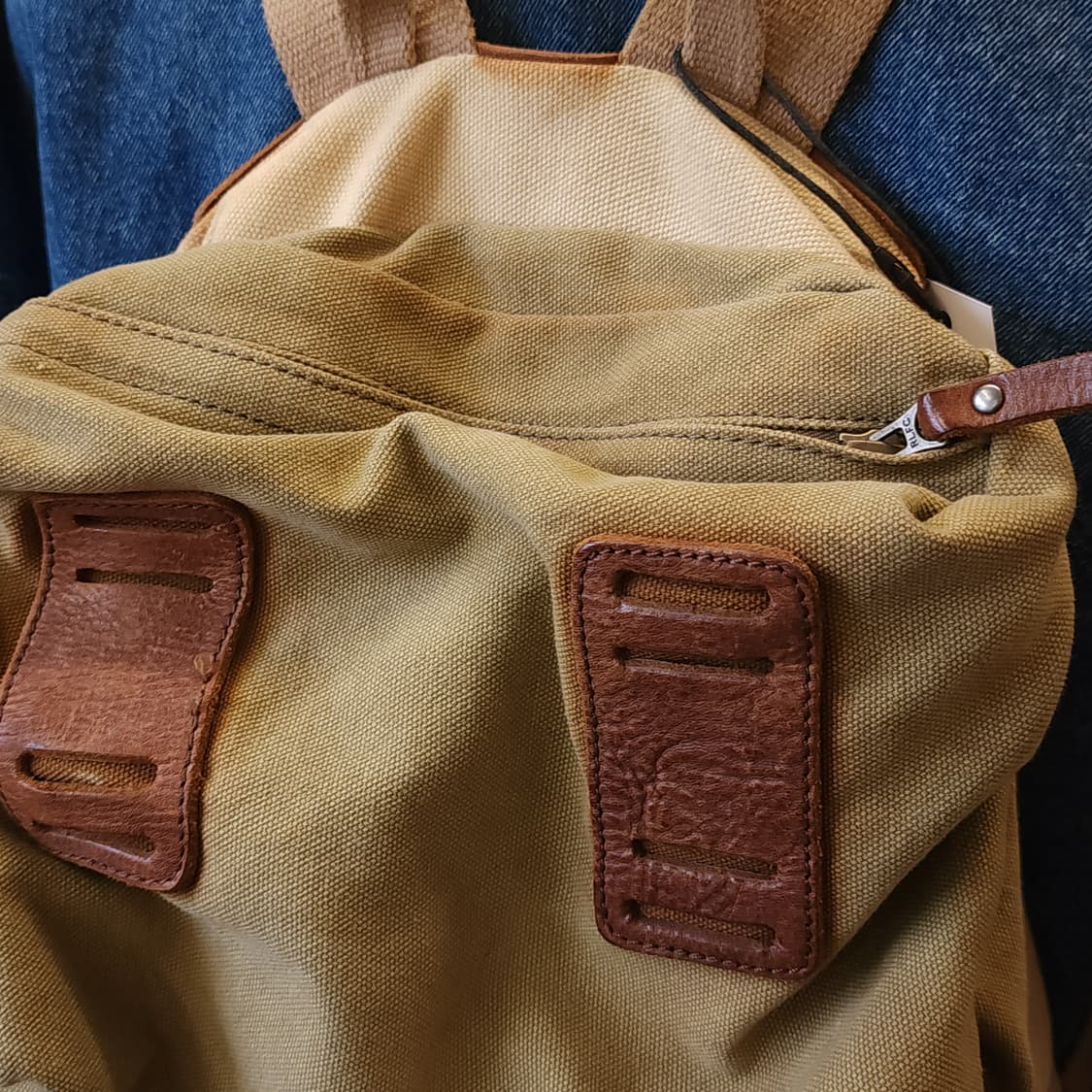 폴로 캔버스 레더 백팩 마운틴 백팩 랄프로렌 럭비 라인 상품이미지5
