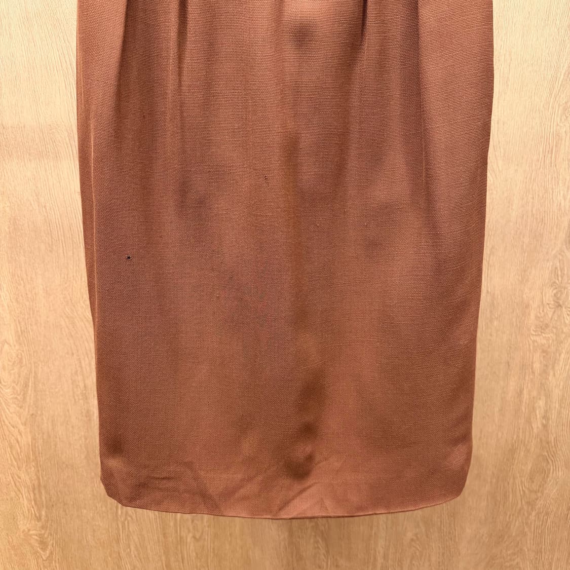 크리스찬 디올 울 미디 스커트 무지 핀턱 디테일 H라인 오렌지 브라운 상품이미지5