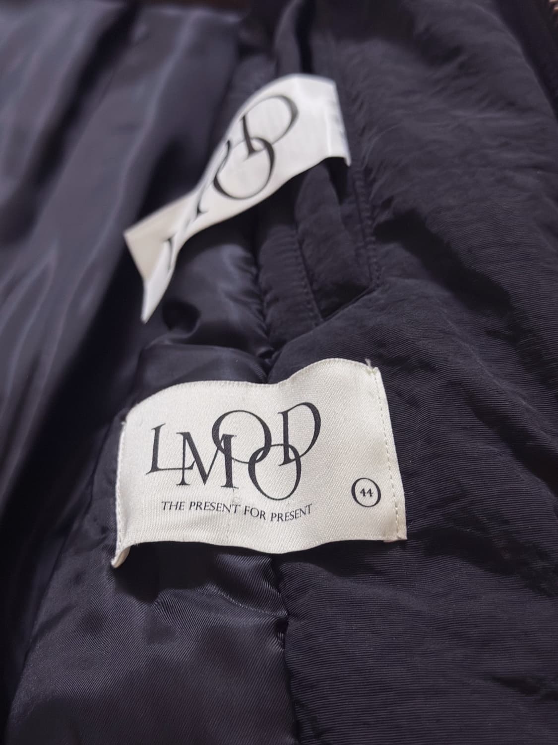 엘무드 벌키 크롭 봄버 자켓 블랙  상품이미지3