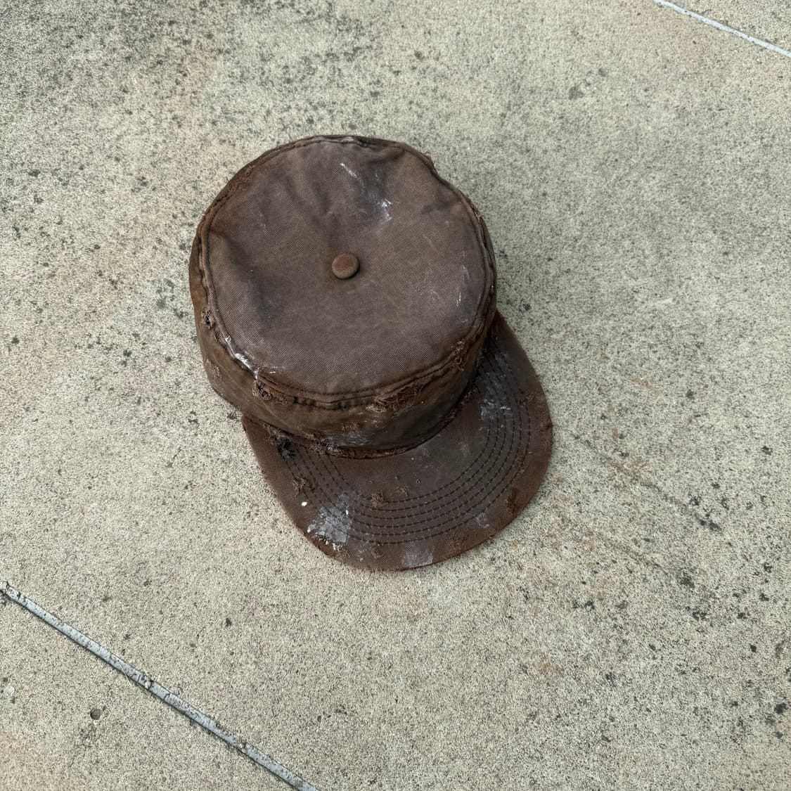 Custom brown Distressed pillbox cap  상품이미지7