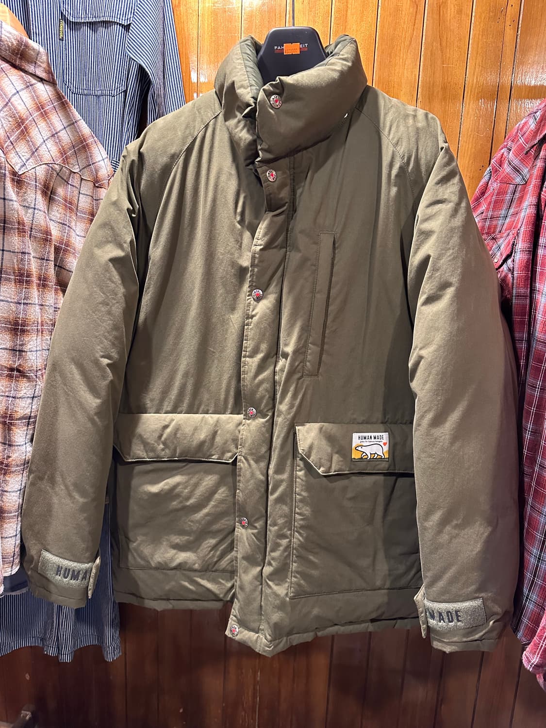 휴먼 메이드 다운 파카 올리브 드랩 상품이미지2