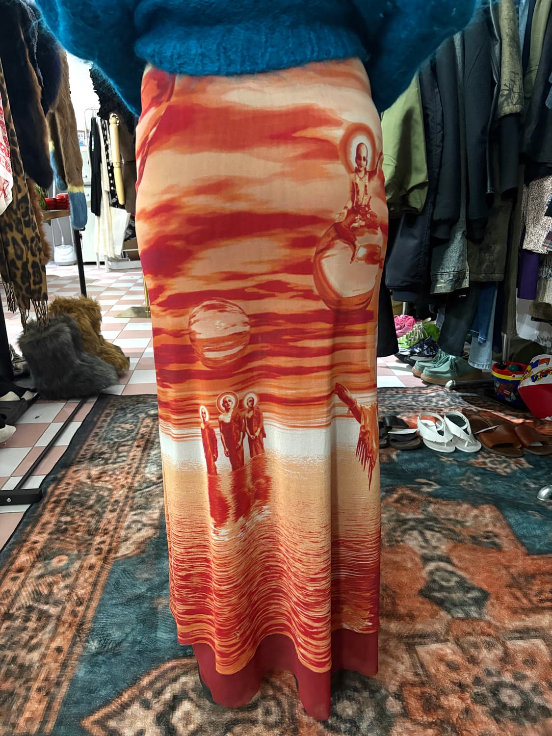 TTF✳️90-00’s 장폴고티에 아카이브 메쉬 롱스커트 상품이미지4