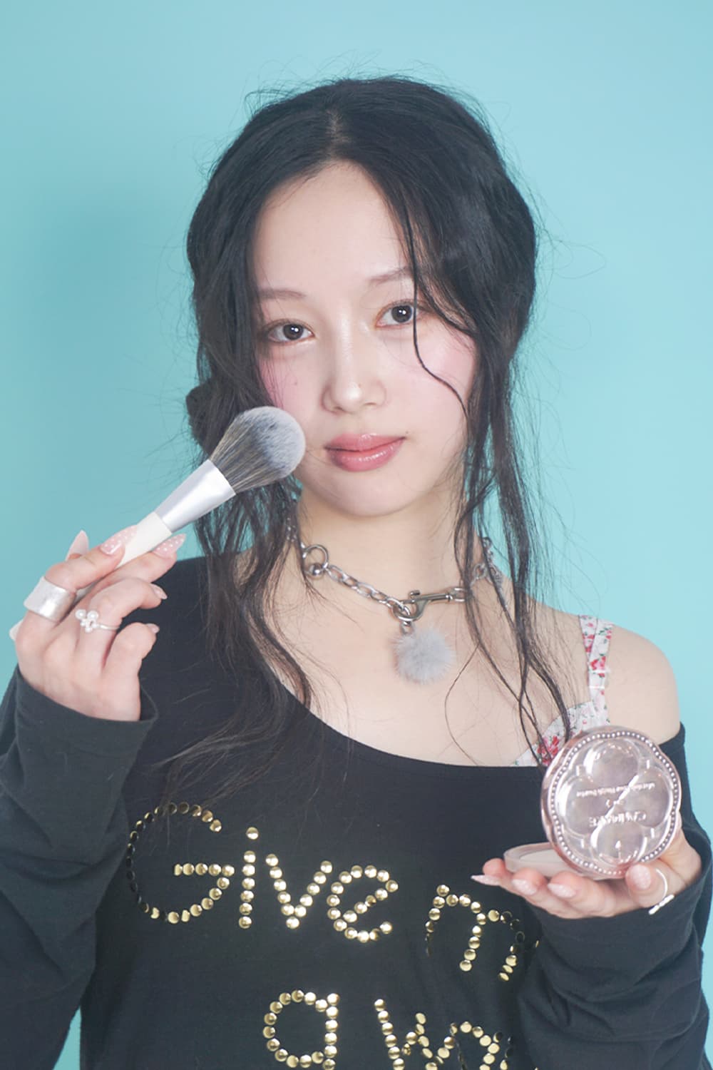 Dusty-Puff necklace (light grey) 상품이미지6