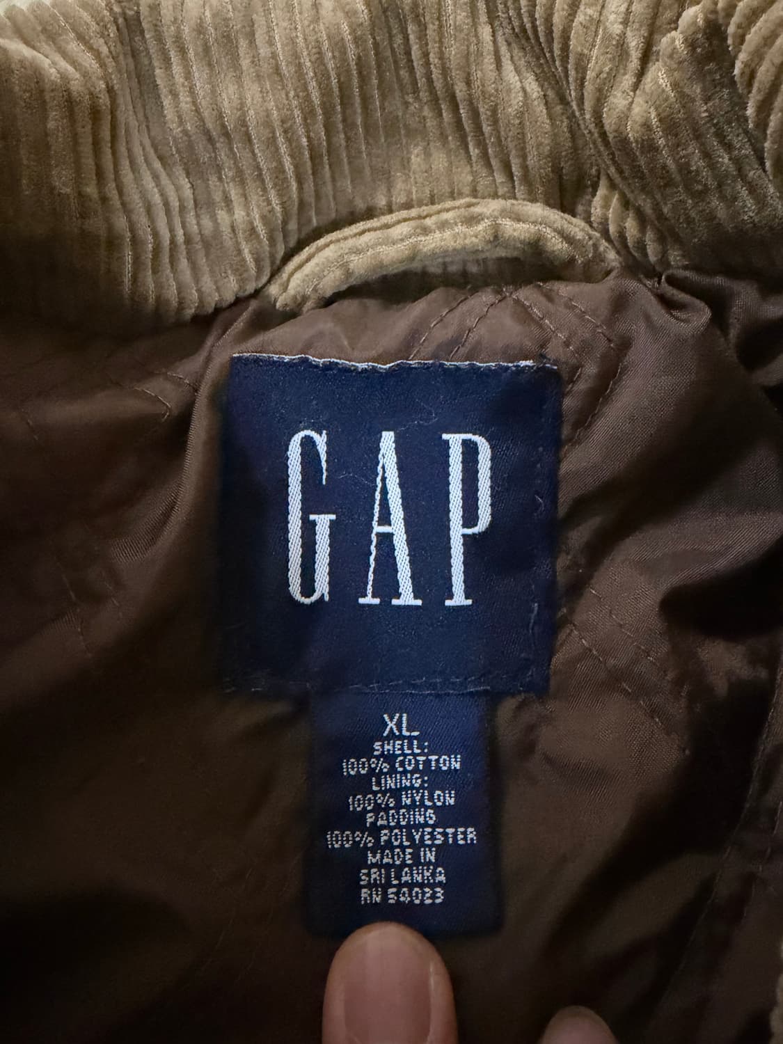 올드 갭 (GAP) 코듀로이 베이지 카코트 (XL) 상품이미지3