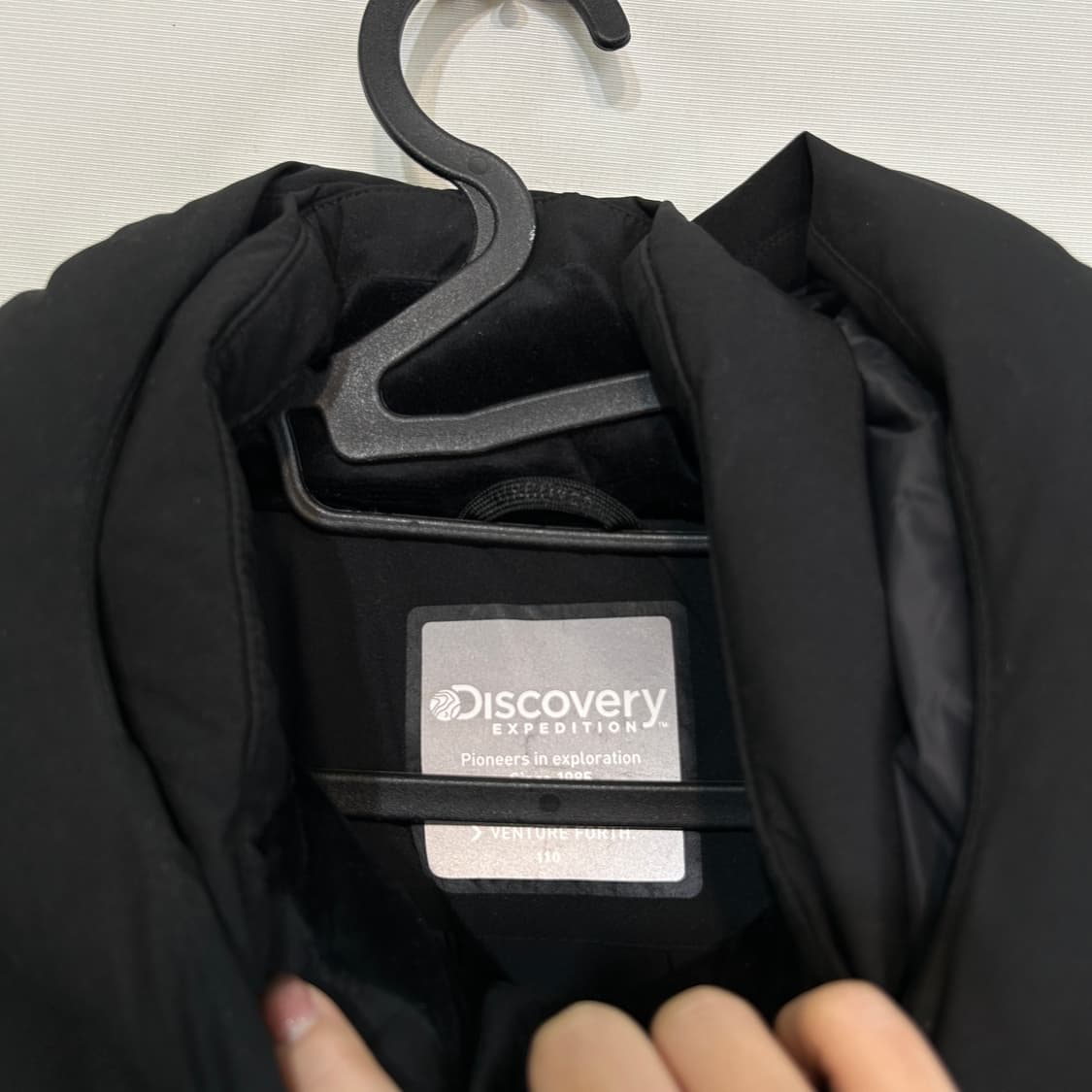 디스커버리 남성 구스다운 롱패딩 110 블랙 상품이미지3