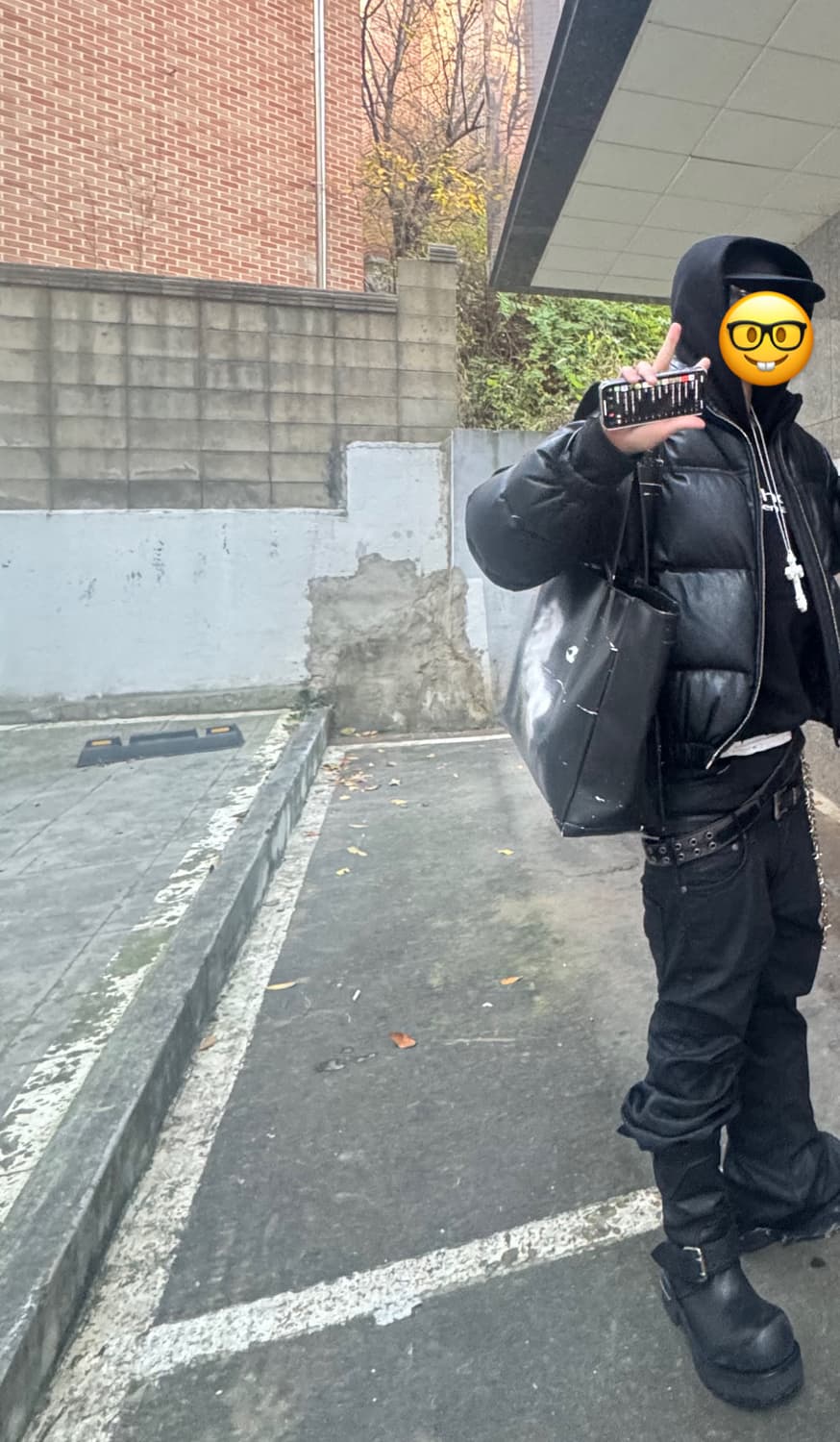 로파이 램스킨 래더 패딩 상품이미지1