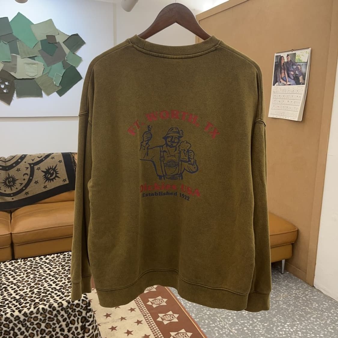 디키즈 클래식라인 빈티지 비어맨 기모 맨투맨 M C09656 상품이미지4