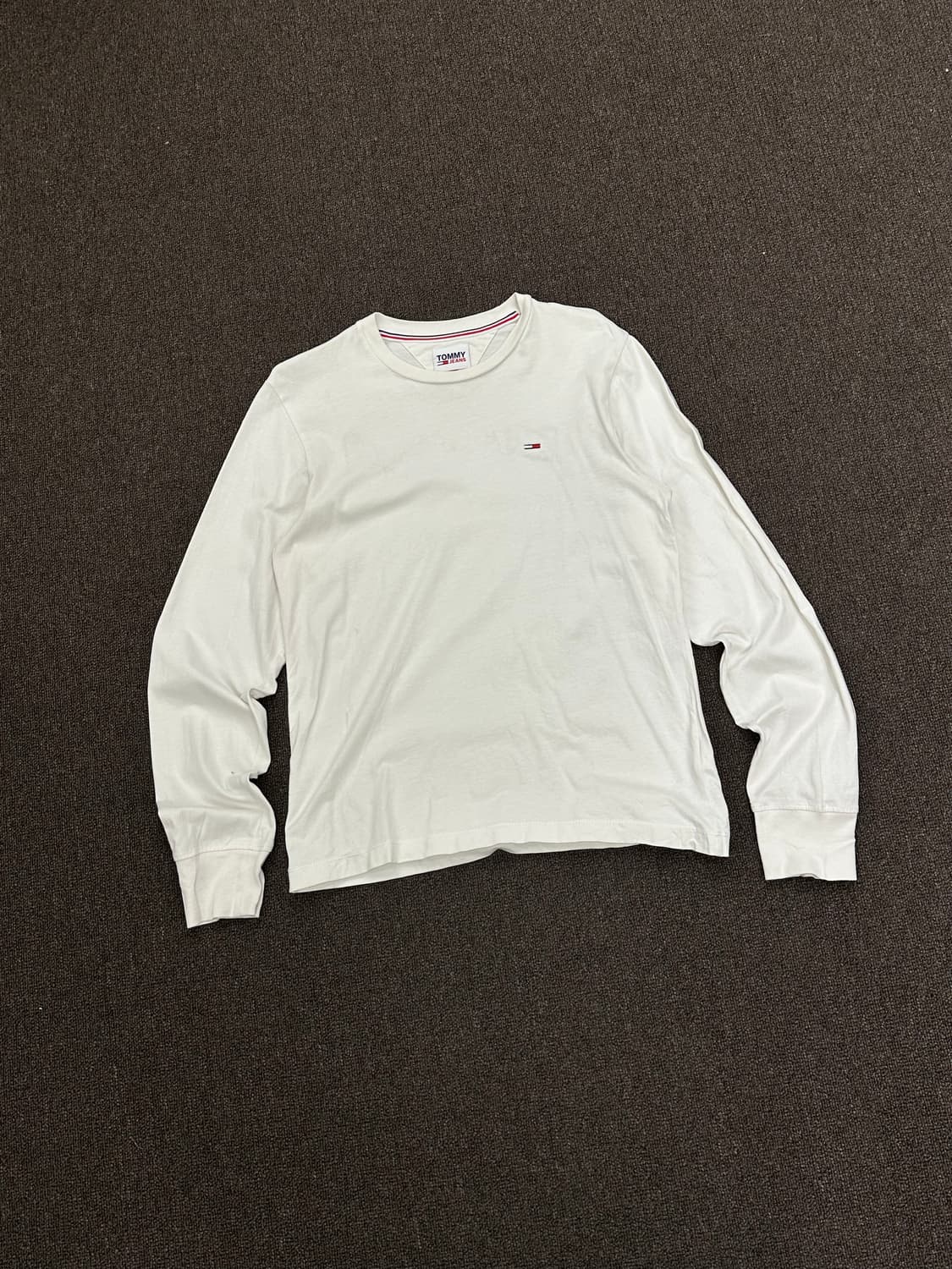 S)Tommy Jeans 빈티지 화이트 크루넥 긴팔 상품이미지3