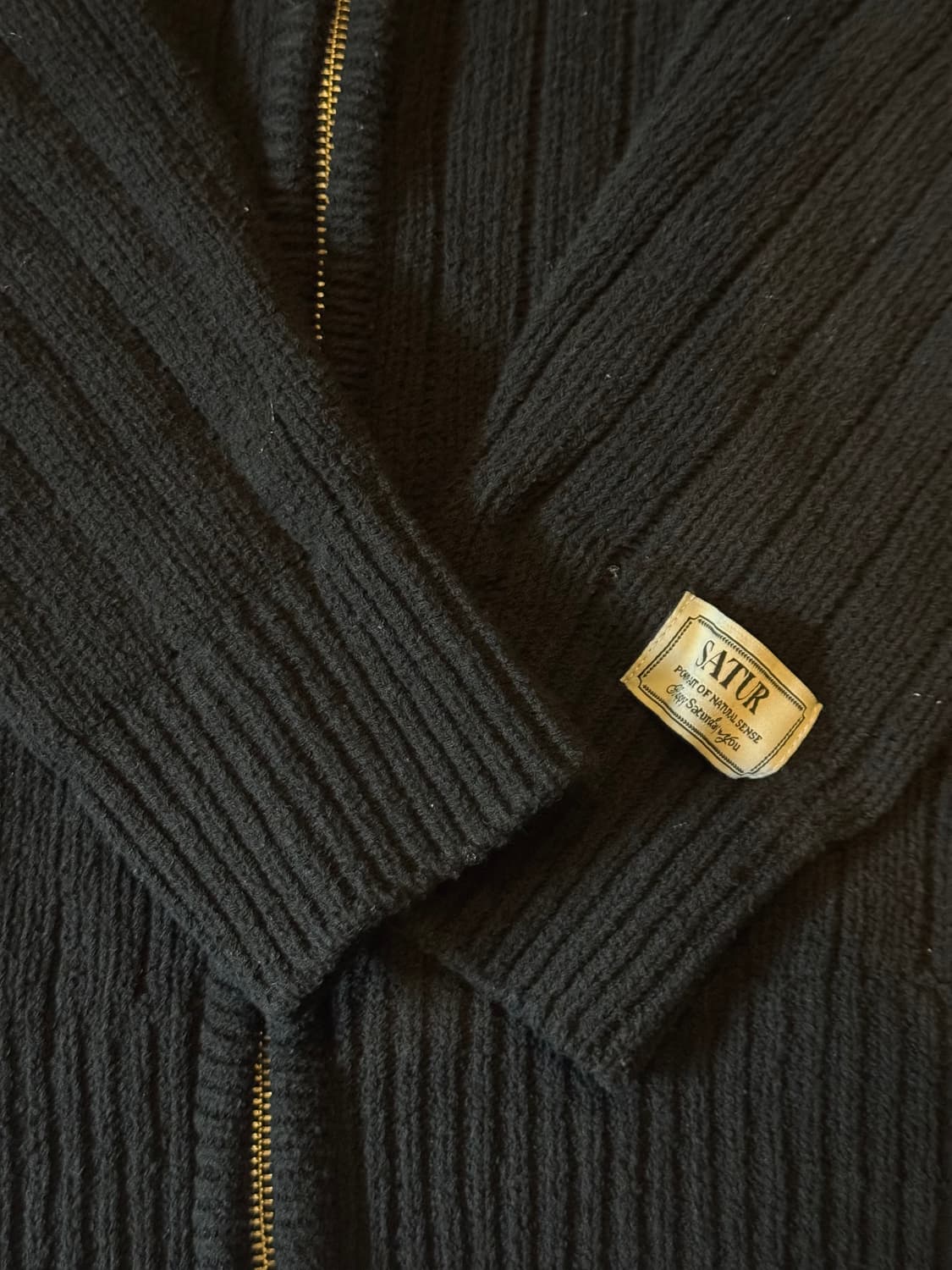 세터 파로 부클 니트 집업 블랙 L (환승연애 우식 착용) 상품이미지2