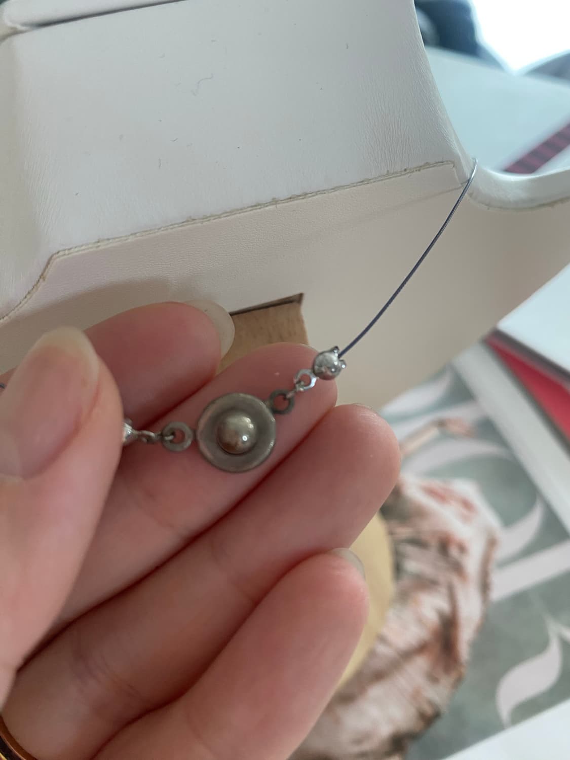 빈티지 비즈 블루 플라워 목걸이 상품이미지3