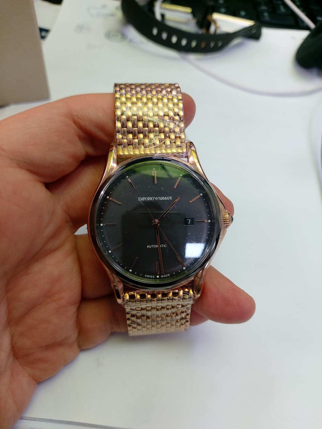 새상품 엠포리오 아르마니 오토매틱 로즈골드  상품이미지1