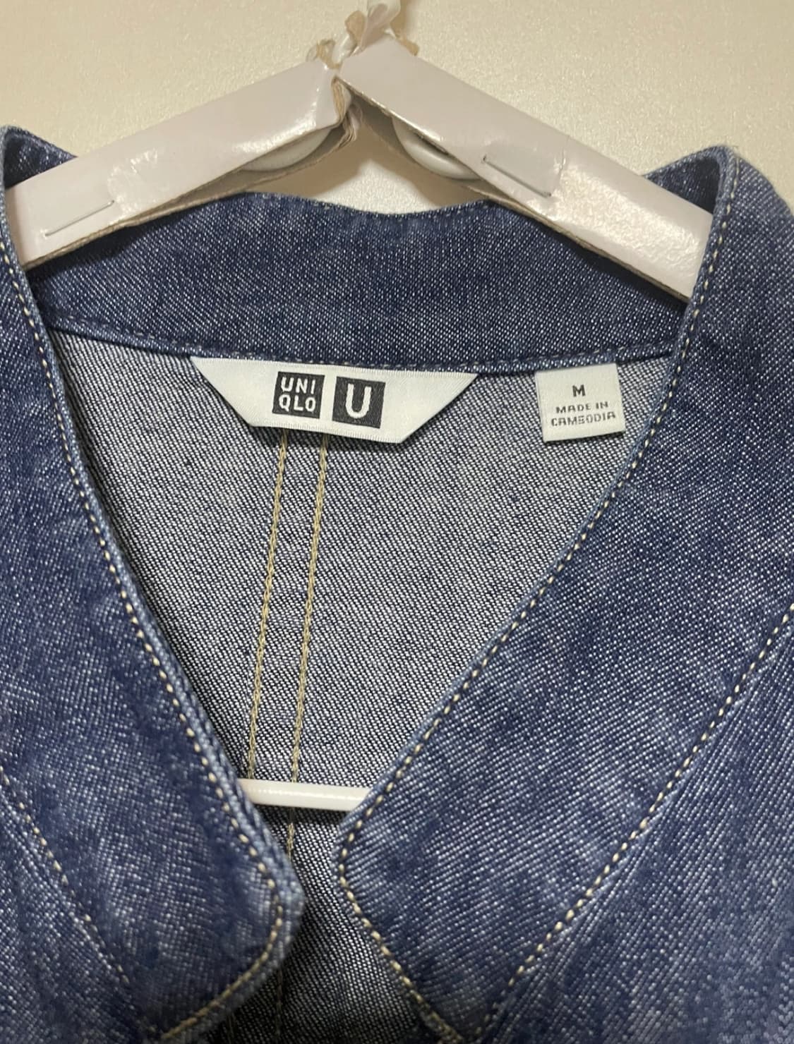 유니클로 데님 커버 올 셔츠 자켓 M 사이즈 상품이미지2