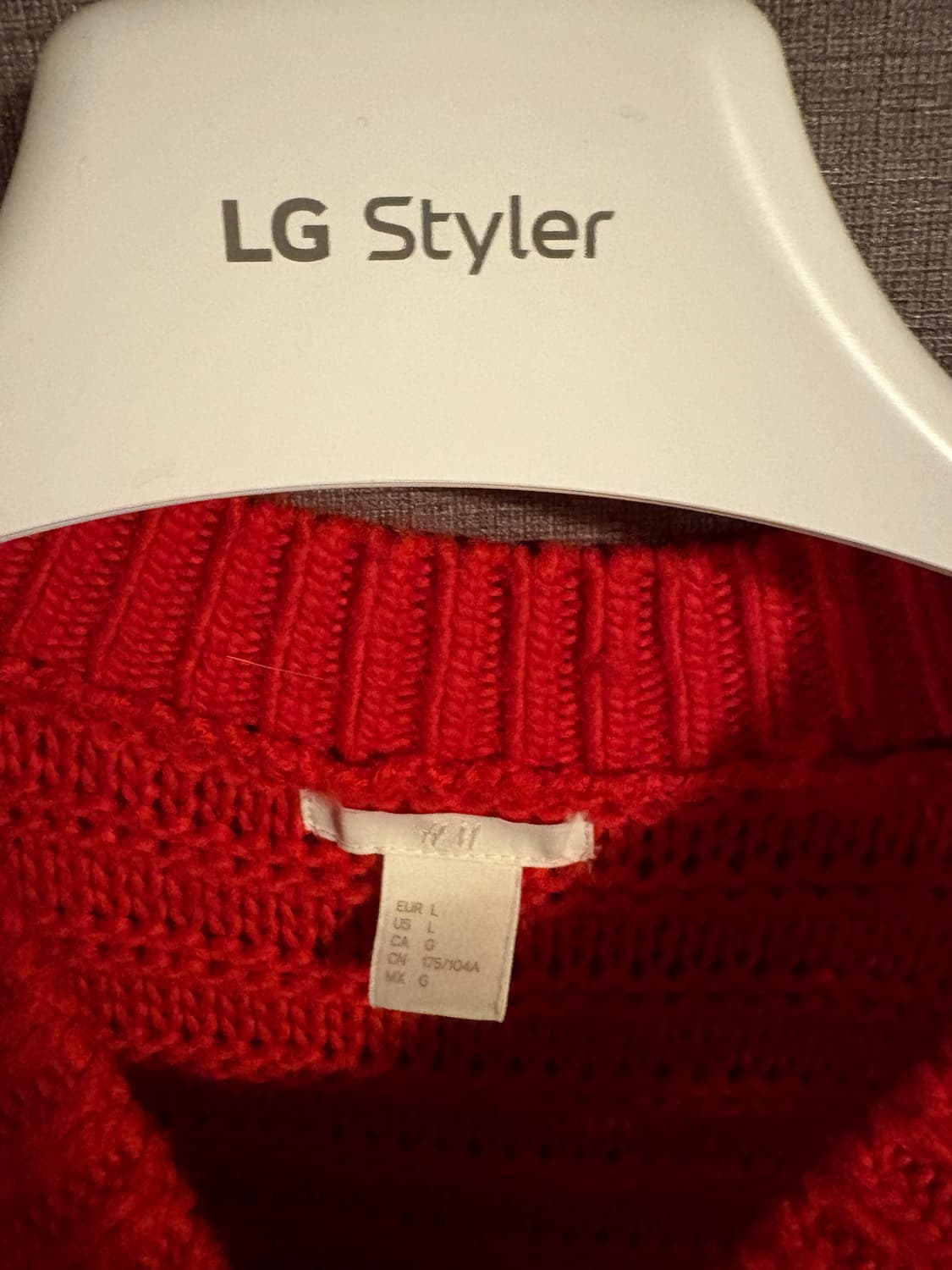 H&M 빨간색 니트 L사이즈 상품이미지3