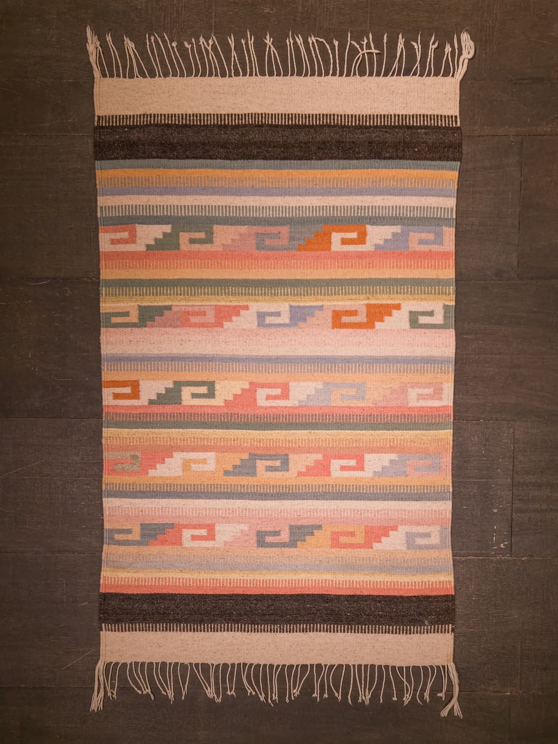 Vintage Southwestern Zapotec Greca Rug 상품이미지7