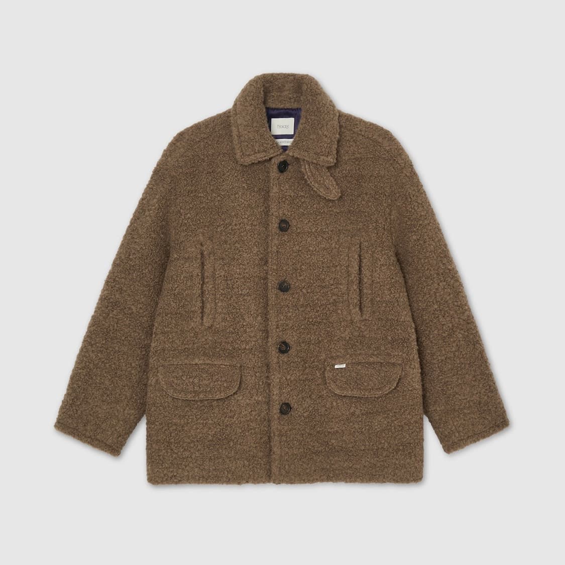 (새상품) 노이스 하프 울 코트 브라운 XL 상품이미지7