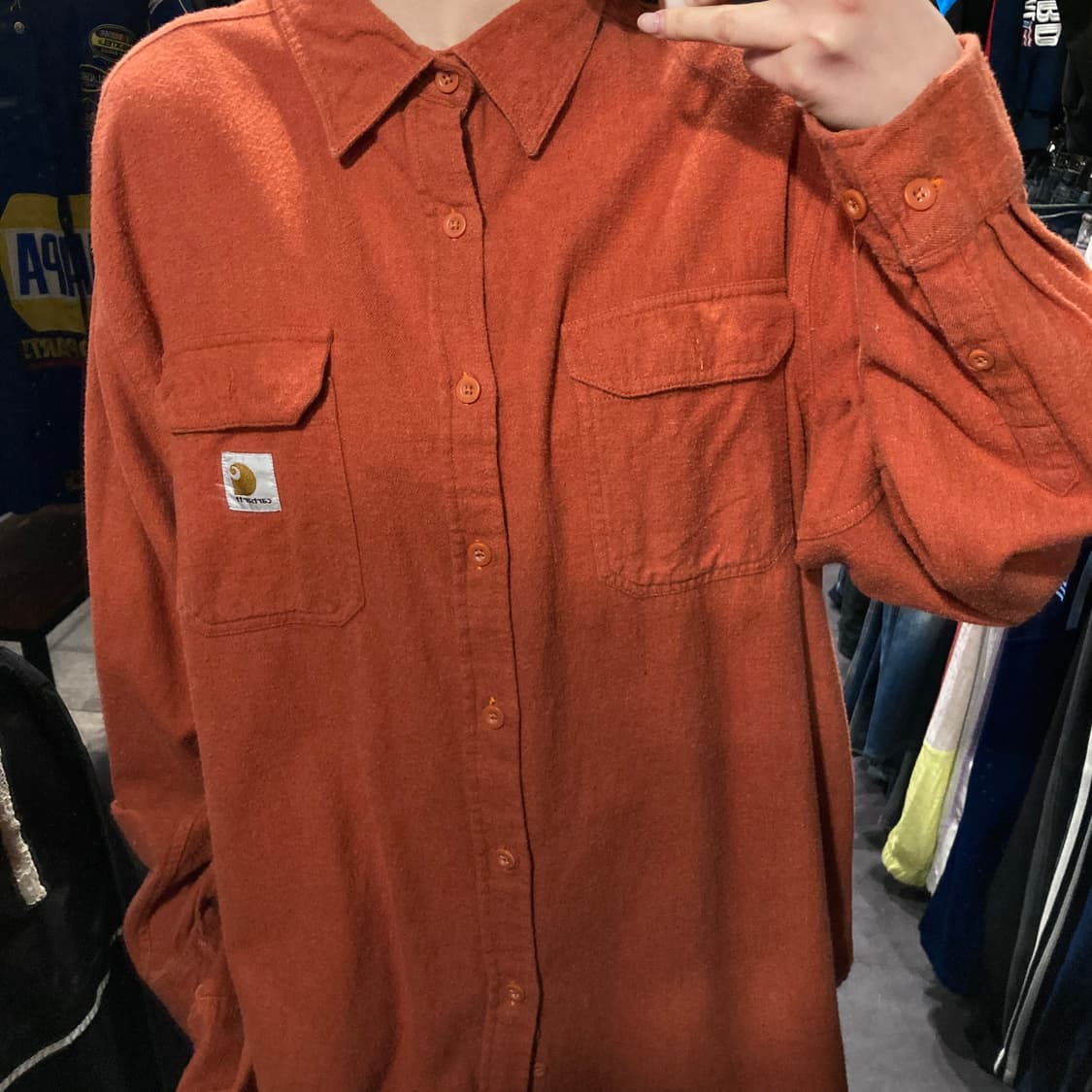 [IM] 칼하트 울 긴팔셔츠 오렌지 상품이미지6