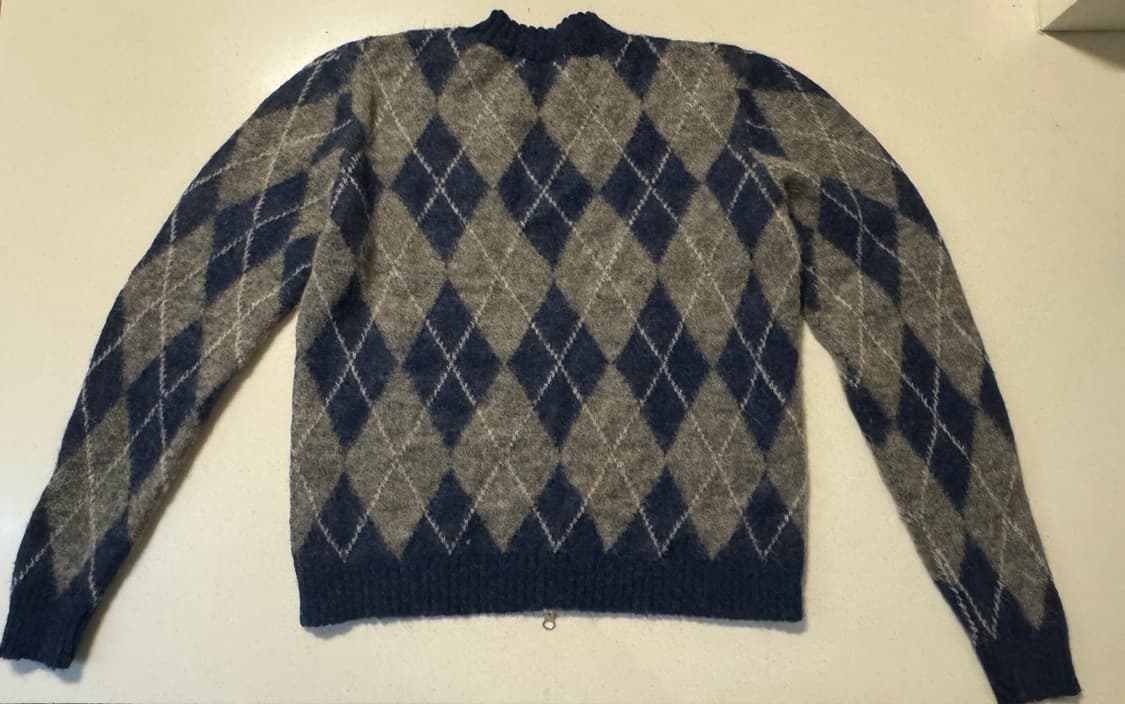 gimaguas 기마구아스 앨리스 아가일 집업 니트 가디건 자켓 XS 상품이미지5