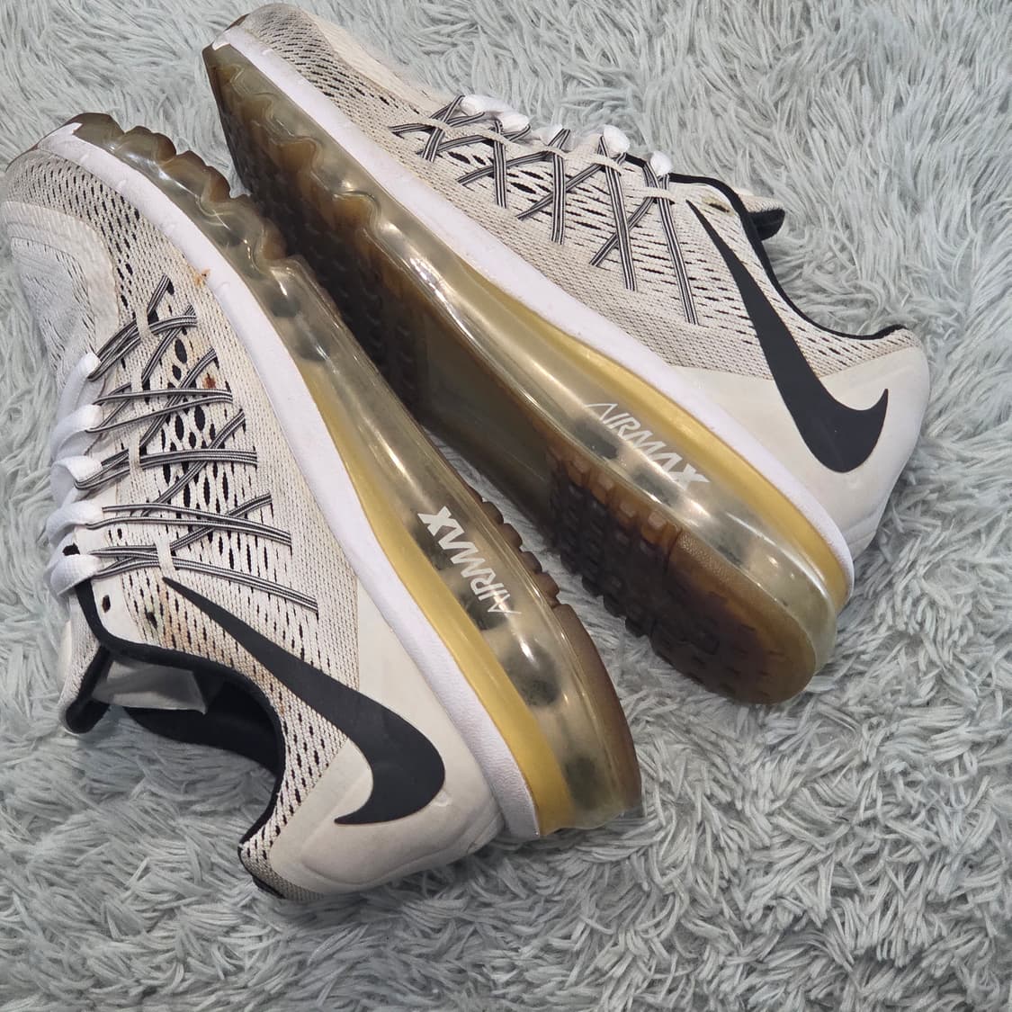 2w-2:나이키 에어맥스 2015 화이트-블랙 24cm 상품이미지8