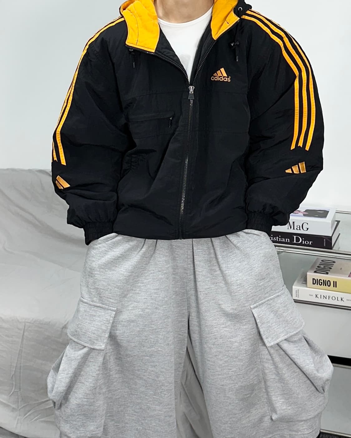 아디다스 올드스쿨 검노 퀄팅 누빔 점퍼 100 상품이미지1