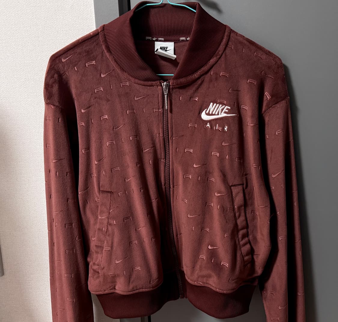 나이키 스우시 패턴 브릭 벨벳 집업 트랙탑 져지 L 상품이미지1